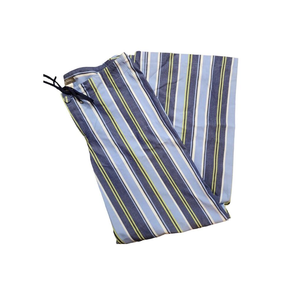 Tommy Bahama Blue, Navy & Lime Striped Cropped Pants